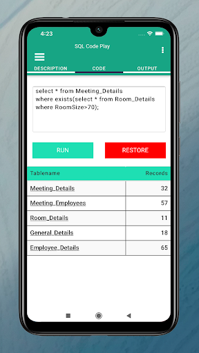 SQL Code Play - عکس برنامه موبایلی اندروید