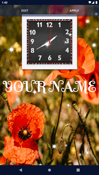 Square Analog Clock Wallpaper - عکس برنامه موبایلی اندروید