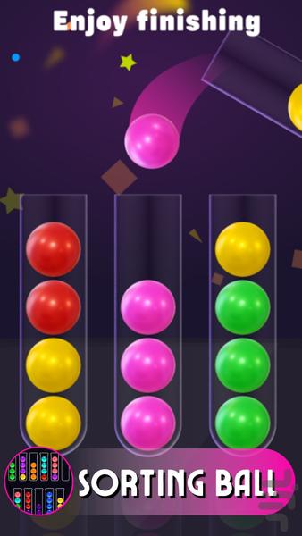 Ball Sort - Color 2023 - Gameplay image of android game