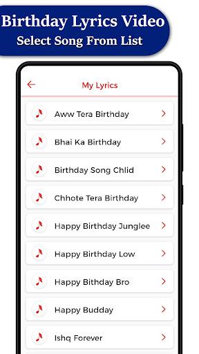 My Photo Birthday Lyrical Vide - عکس برنامه موبایلی اندروید