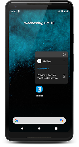 Proximity Service - Image screenshot of android app