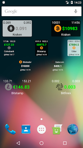 Bitcoin Ticker Widget - Image screenshot of android app