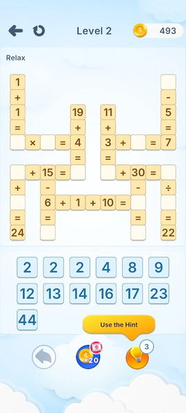 Maths Puzzle - CrossMaths - Gameplay image of android game