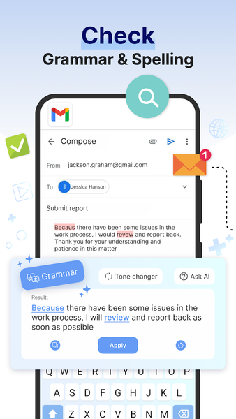 AI Keyboard: Grammar Check - Image screenshot of android app