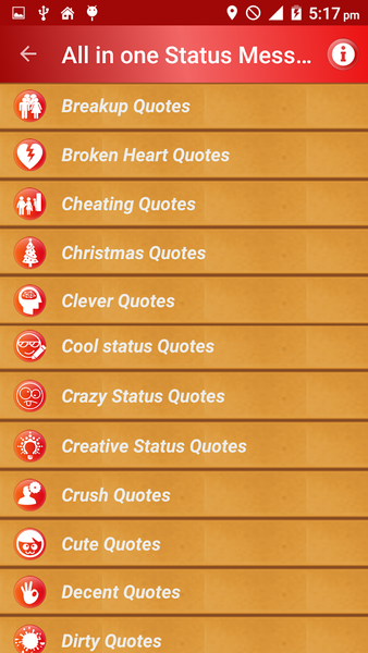 All Status Messages & Quotes - عکس برنامه موبایلی اندروید