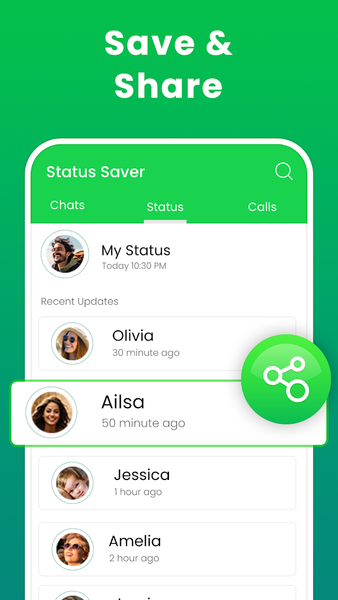 Status Saver Status Downloader - عکس برنامه موبایلی اندروید