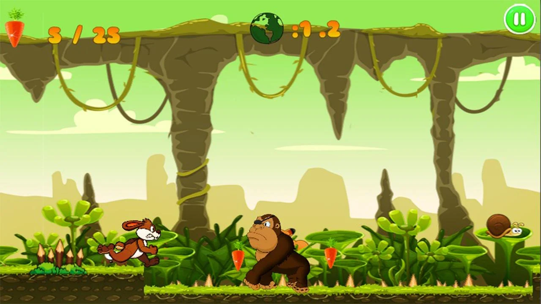 Jungle Bunny Run - Gameplay image of android game