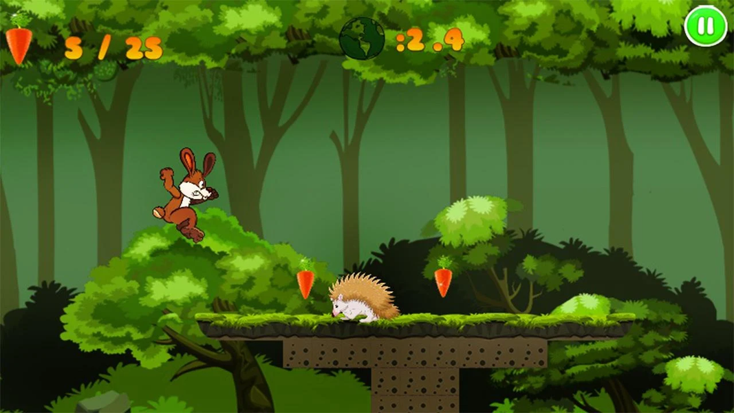Jungle Bunny Run - Gameplay image of android game