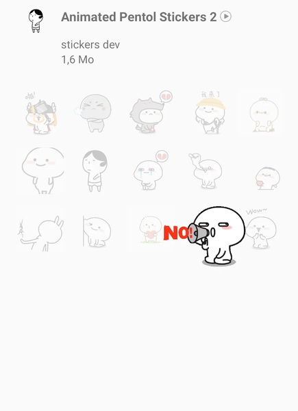 Pentol Animated Stickers - Image screenshot of android app