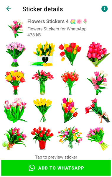 Flowers Stickers for WhatsApp - Image screenshot of android app