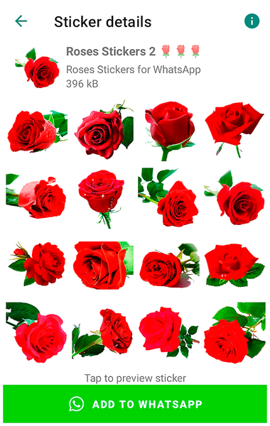 Roses Stickers for WhatsApp - Image screenshot of android app