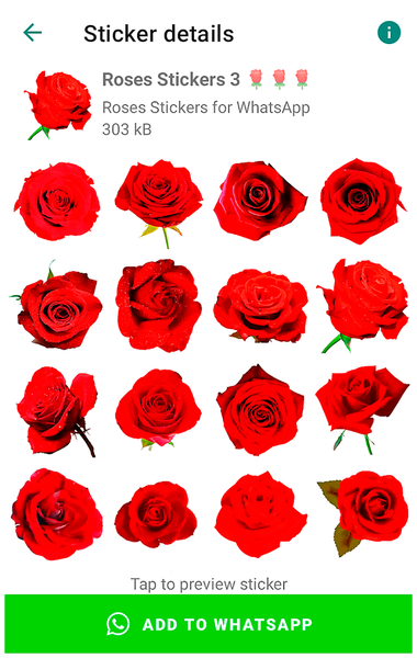 Roses Stickers for WhatsApp - عکس برنامه موبایلی اندروید