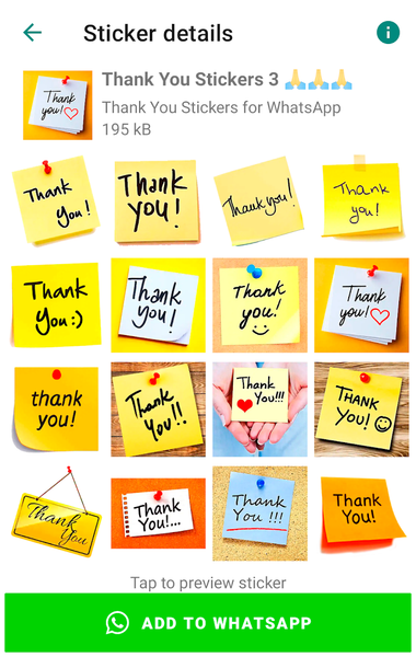 Thank You Sticker for WhatsApp - عکس برنامه موبایلی اندروید