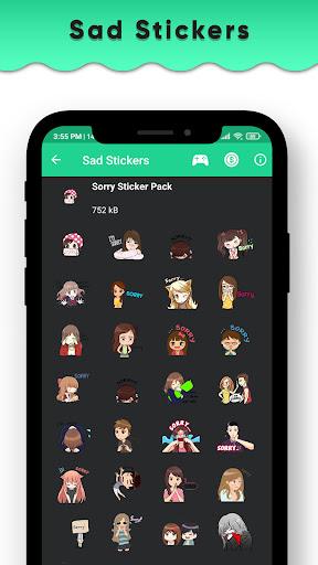 Sad Stickers for Whatsapp - Sorry WAStickerApps - Image screenshot of android app