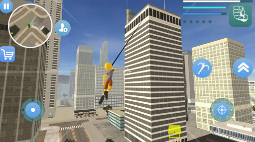 Stickman Sponge Rope Hero Gangstar Crime - Gameplay image of android game