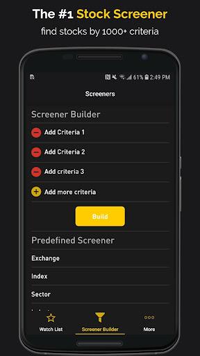 Stock Screener: Stock Tracker & Penny Stocks list - عکس برنامه موبایلی اندروید