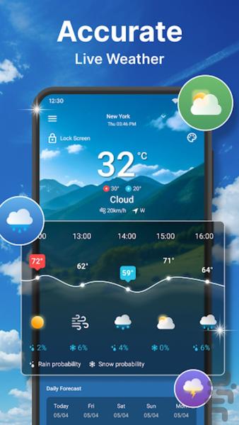 هواشناسی فوق پیشرفته - دقیق 🌦️💦 - Image screenshot of android app