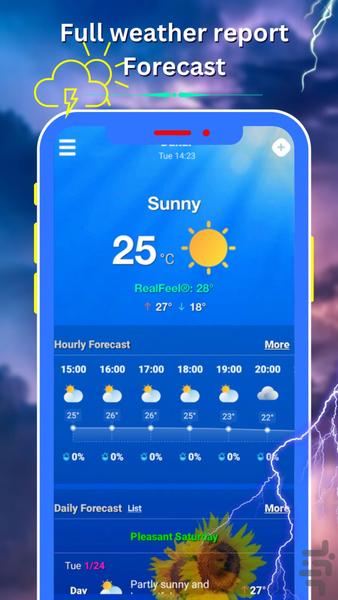 آب و هوای دقیق و هوشمند 2024 - Image screenshot of android app