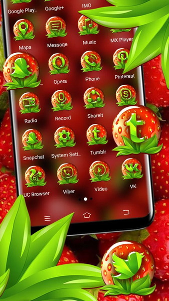 Strawberry Theme - Image screenshot of android app