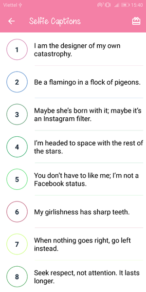 Caption and Status - عکس برنامه موبایلی اندروید