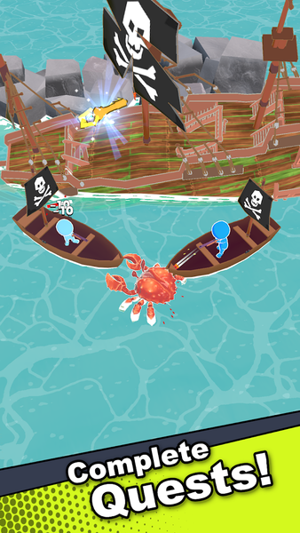 Crab Life - Idle Rpg - Gameplay image of android game