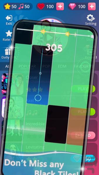 Tiles Tap Piano 2024 - بازی پیانو - Gameplay image of android game