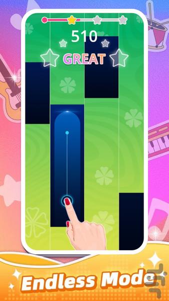 Tiles Tap Piano - بازی پیانو 2025 - Gameplay image of android game