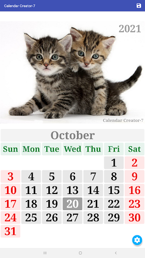 Calendar Creator-7 - Image screenshot of android app
