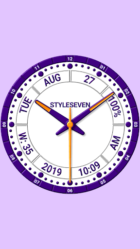 Informative Analog Clock Live Wallpaper-7 - Image screenshot of android app