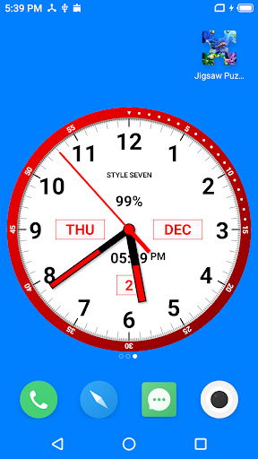 Color Analog Clock-۷ - عکس برنامه موبایلی اندروید