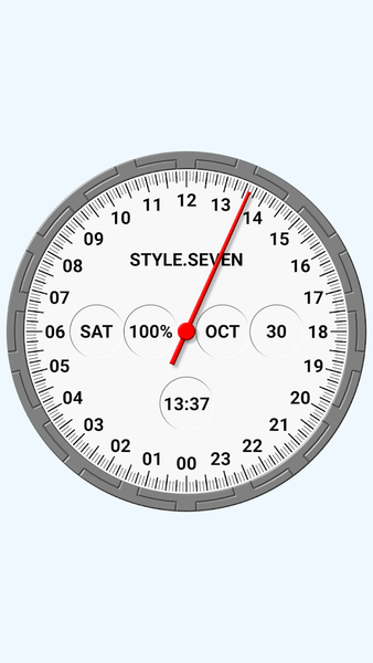 One Hand Analog Clock-7 - Image screenshot of android app