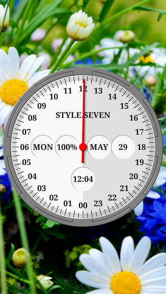 One Hand Analog Clock-7 - Image screenshot of android app