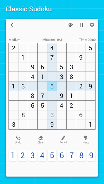 Sudoku - Classic Sudoku Puzzle - Gameplay image of android game