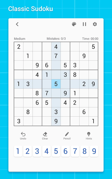 Sudoku - Classic Sudoku Puzzle - Gameplay image of android game