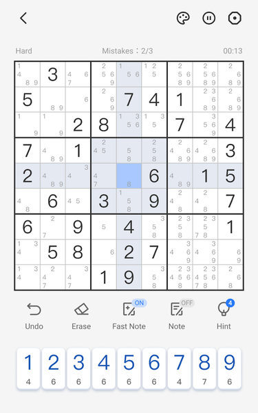 Sudoku - Classic Sudoku Puzzle - Gameplay image of android game