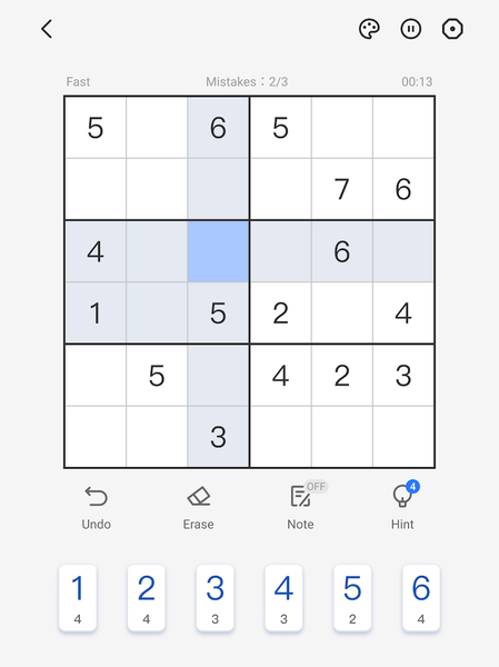 Sudoku - Classic Sudoku Puzzle - Gameplay image of android game