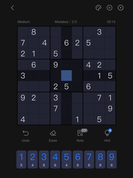 Sudoku - Classic Sudoku Puzzle - Gameplay image of android game