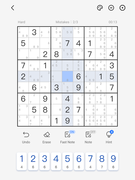 Sudoku - Classic Sudoku Puzzle - Gameplay image of android game