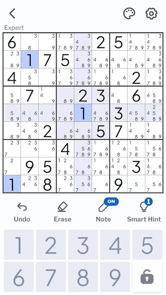Sudoku - Classic Sudoku Puzzle - Gameplay image of android game