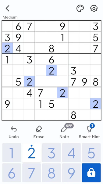 Sudoku - Classic Sudoku Puzzle - Gameplay image of android game