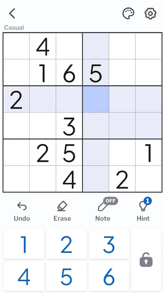 Sudoku - Classic Sudoku Puzzle - Gameplay image of android game