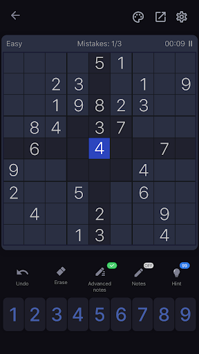 Sudoku - Classic Sudoku Puzzle - Gameplay image of android game