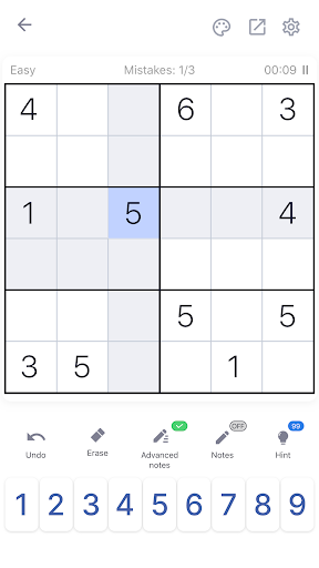 Sudoku - Classic Sudoku Puzzle - Gameplay image of android game