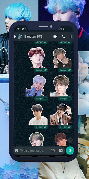 Suga BTS WASticker - Image screenshot of android app