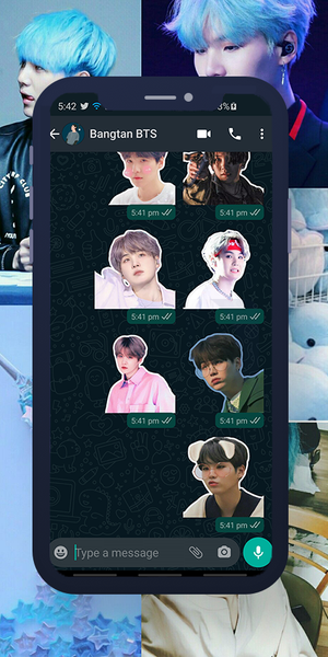 Suga BTS WASticker - Image screenshot of android app