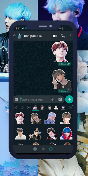 Suga BTS WASticker - Image screenshot of android app