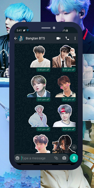 Suga BTS WASticker - Image screenshot of android app