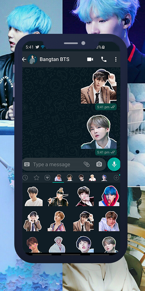 Suga BTS WASticker - Image screenshot of android app