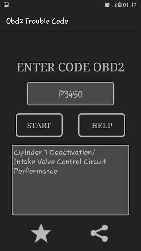 All OBD2 Trouble Codes - Image screenshot of android app