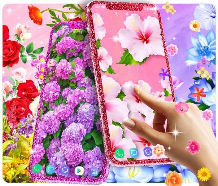 Summer flowers live wallpaper - عکس برنامه موبایلی اندروید